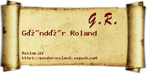 Göndör Roland névjegykártya