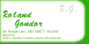 roland gondor business card